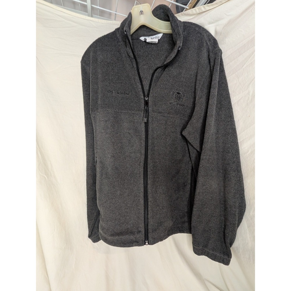 Columbia Mill Division Men's Grey Size Medium Company Logo Fleece‎ Jacket
